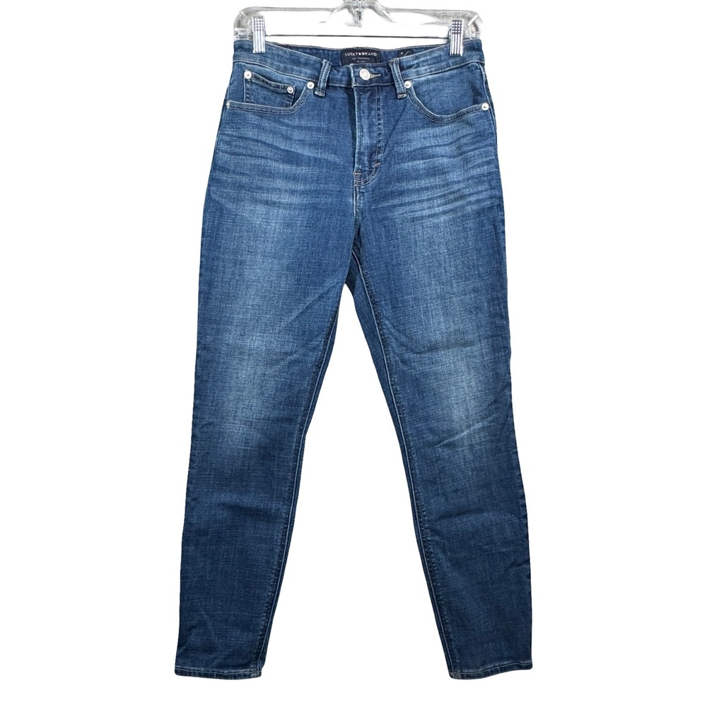 Lucky Brand High Rise Skinny Brigitte Ankle Jeans Women 8/29 Denim Dark Wash